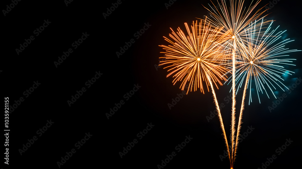 Firework on a Blank Background – Vibrant Celebration and Festive Display Firework on a Blank Background – Vibrant Celebration and Festive Display