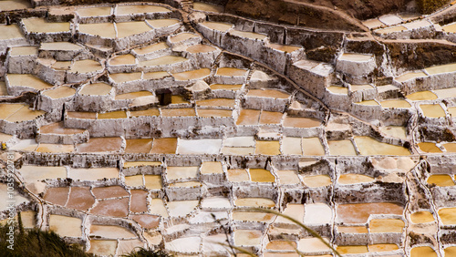Ponds of maras salt mine, cusco, Peru