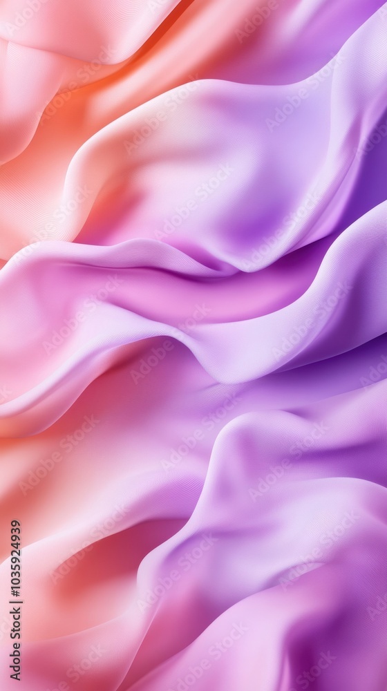Fototapeta premium Elegant pastel gradient with flowing transitions in soft pinks and purples, ideal for a calming visual backdrop