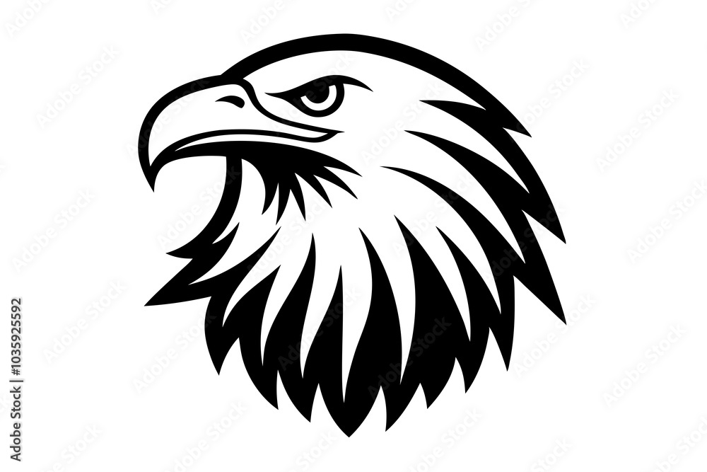 Obraz premium Bald Eagle icon on white background