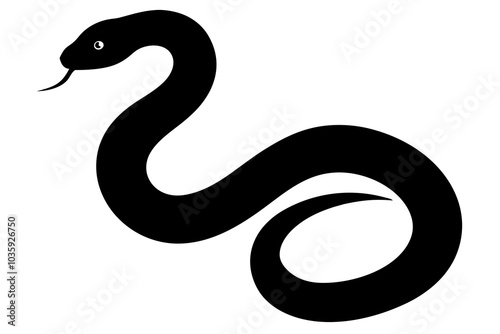 black snake vector illustration