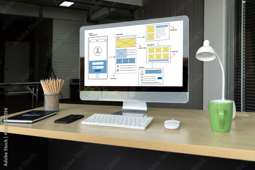 UX UI design process for modish mobile application and website . Creative prototype of wireframe for professional app developer . UX UI design process for modish mobile application and website . Creative prototype of wireframe for professional app developer .