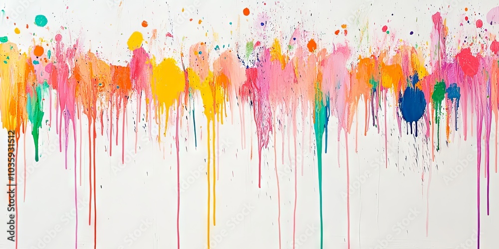 Fototapeta premium Abstract Dripping Paint Art - Colorful & Expressive