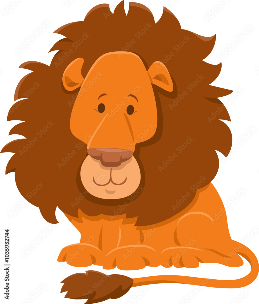 Fototapeta premium cute cartoon liona wild nimal character