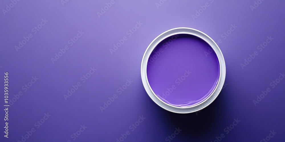 Purple Paint Can on a Purple Background: Minimalist Photography Purple Paint Can on a Purple Background: Minimalist Photography