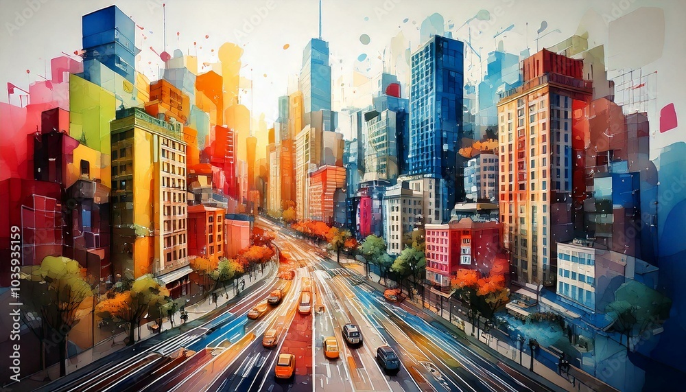 vibrant modern city street art vibrant modern city street art