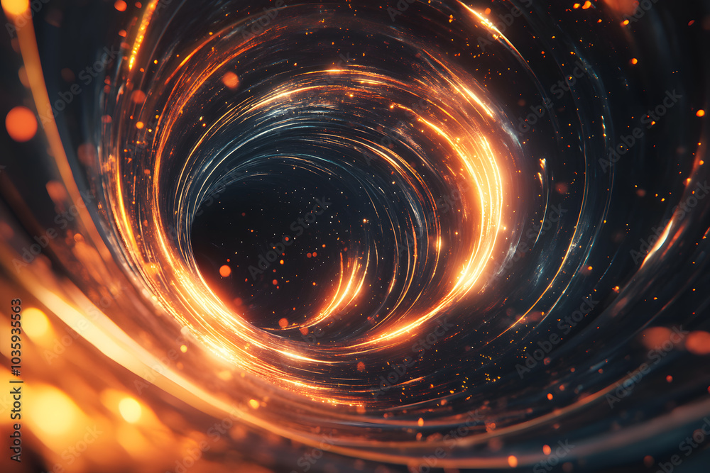 Abstract glowing galaxy energy tunnel in space background Abstract glowing galaxy energy tunnel in space background
