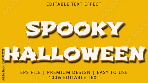 Editable text effect Halloween, Spooky text style . Spooky Halloween theme editable text effect