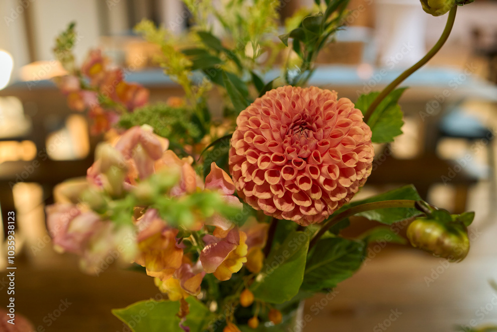 Bouquet of beautiful dramatic flowers. Bouquet of beautiful dramatic flowers.