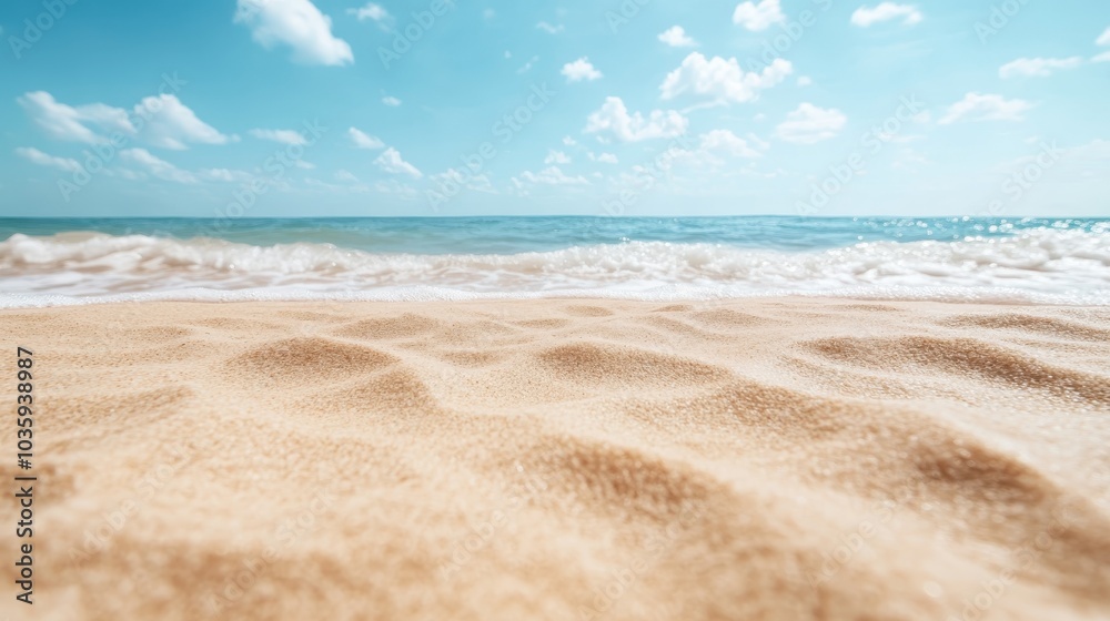 A pristine beach with soft sand and clear blue waters under a bright sunny sky, offering a perfect escape into nature and embodying peace and relaxation. A pristine beach with soft sand and clear blue waters under a bright sunny sky, offering a perfect escape into nature and embodying peace and relaxation.