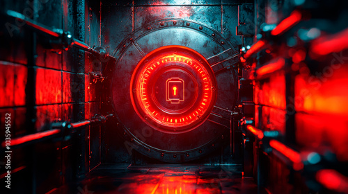 Ciber security. Protection and privacy concept. Generative AI