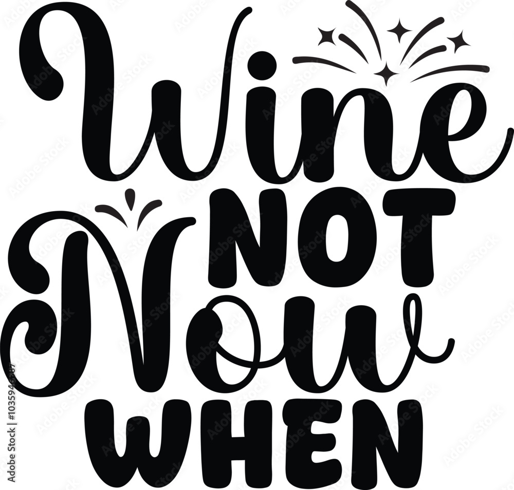 Wine typography SVG vector illustration design