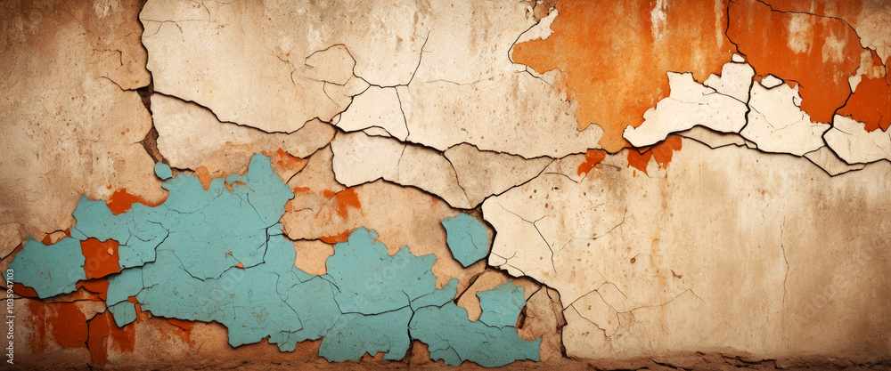 Background and texture of peeling paint on an old wall. Background and texture of peeling paint on an old wall.