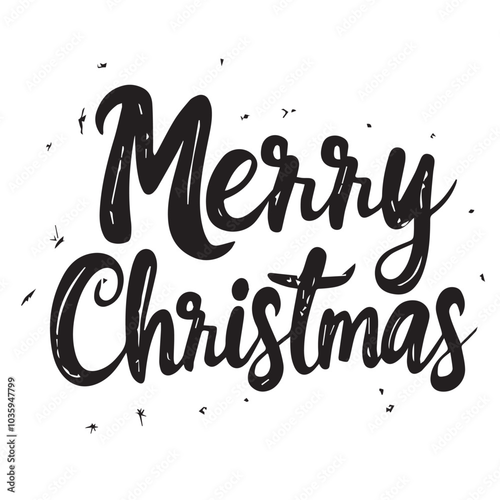 Vector of Handwritten Merry Christmas text Vector of Handwritten Merry Christmas text