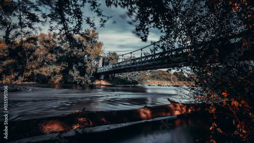 Obraz na płótnie Riscle pont bleu