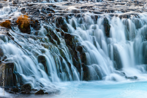 Waterfall in river, in Brúará, Hvitá, south Iceland, 