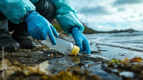 Microplastic contamination poses a prevalent environmental concern. To assess its extent, scientists collect water samples for analysis. These samples provide valuable insights into the presence