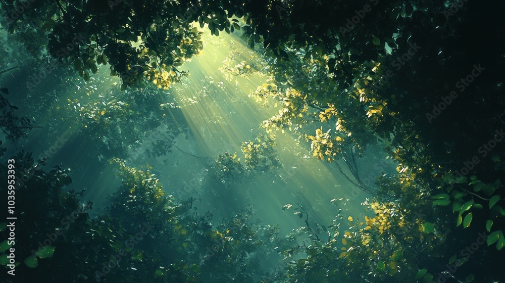 Obraz premium Sunlight Through the Canopy