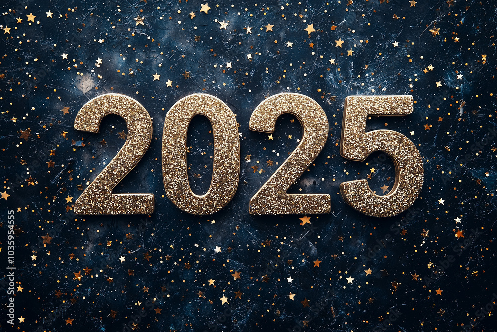 2025 golden number, Happy New Year, welcome 2025, the number 2025 golden number, Happy New Year, welcome 2025, the number