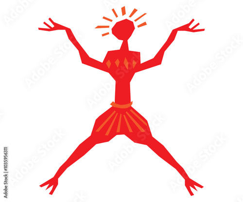 3d man with red arrow.Sport. Beautiful dancer on aerial silk in studio.bonhomme en bois
