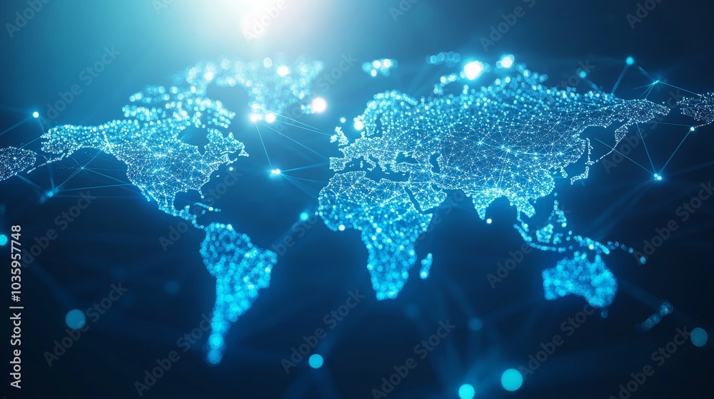 Global network background with world map. Global network background with world map.