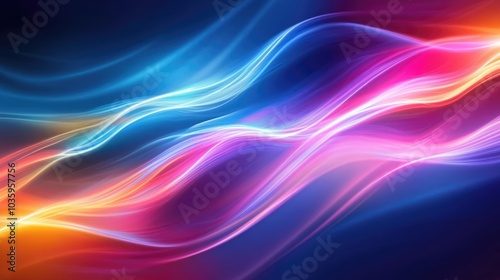 Multicolored abstract background featuring laser lights ideal for design use showcasing dynamic wave patterns