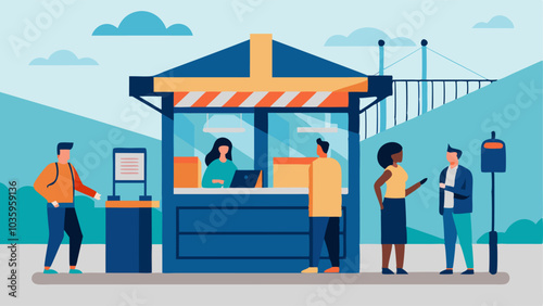 The information desk is positioned near the entrance of the station making it easily accessible for anyone in need of assistance or information.