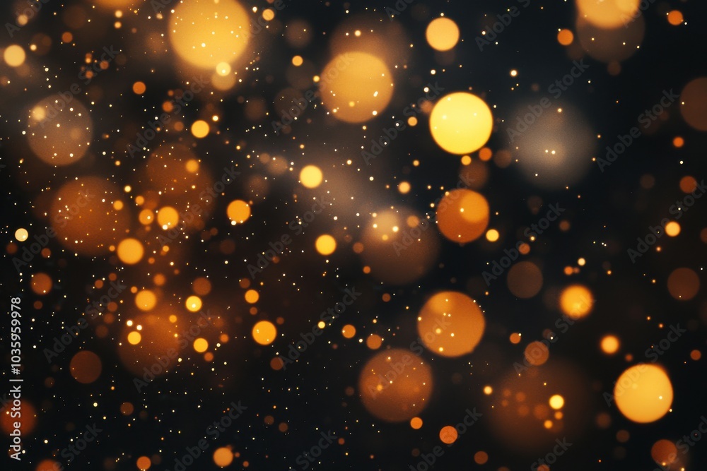 Obraz premium Shiny bright golden bokeh visual appearance element for design