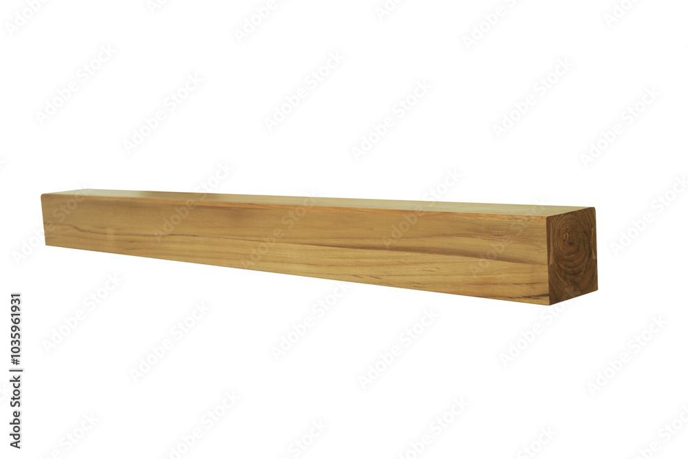 Piece of solid wood on transparent background Piece of solid wood on transparent background