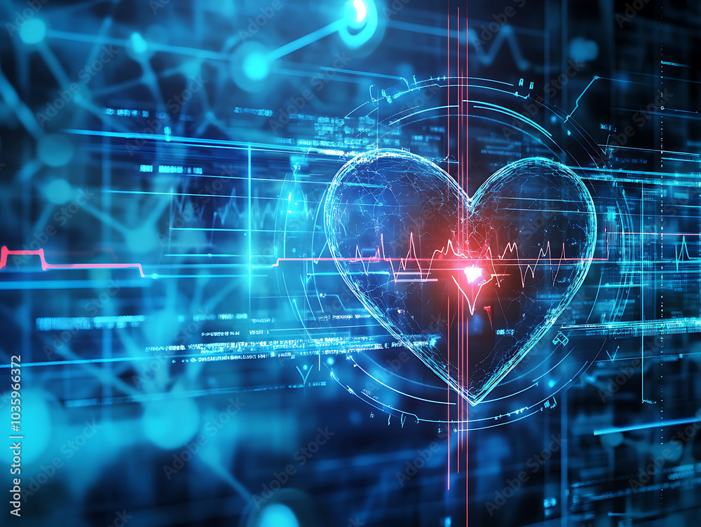 Obraz premium Medical health technology digital background