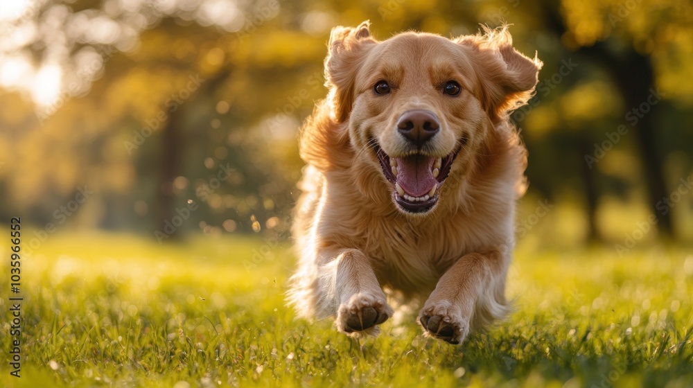 Dog running through a field of tall grass, symbolizing freedom, joy, and the simple pleasures of life