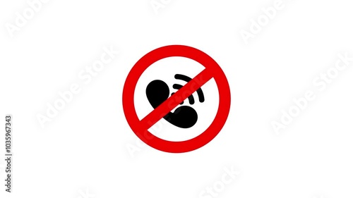 No calling animation. prohibited call icon animation on white background.