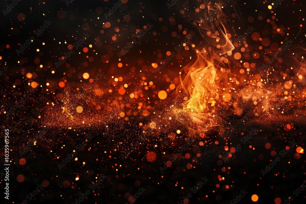 Fire flames and sparks on black background. Fire flames and sparks on black background.