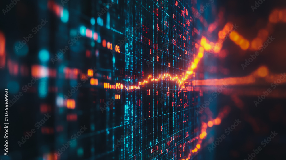 Abstract business  and charts and graphs with statistics to innovative analyze business potential and forecast future development of companies growth.