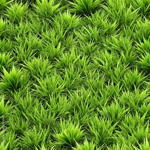 Seamless bright texture of green thick grass