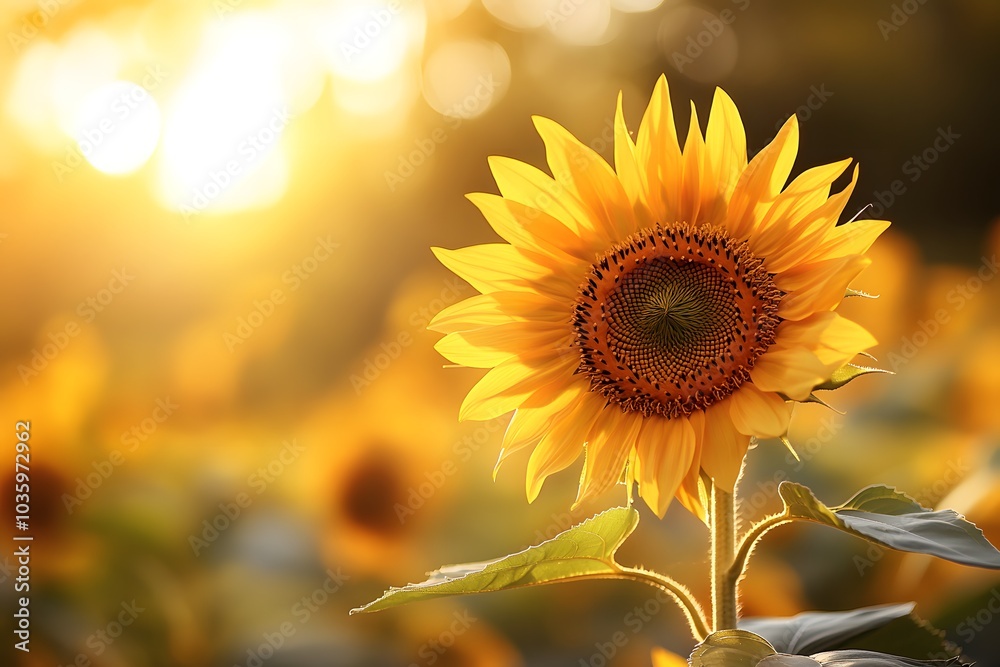 Fototapeta premium Sunflower in sunlight
