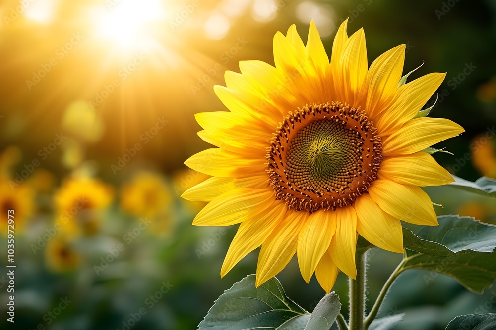 Fototapeta premium Sunflower in sunlight