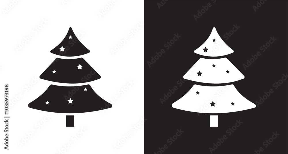 Obraz premium Christmas tree icon