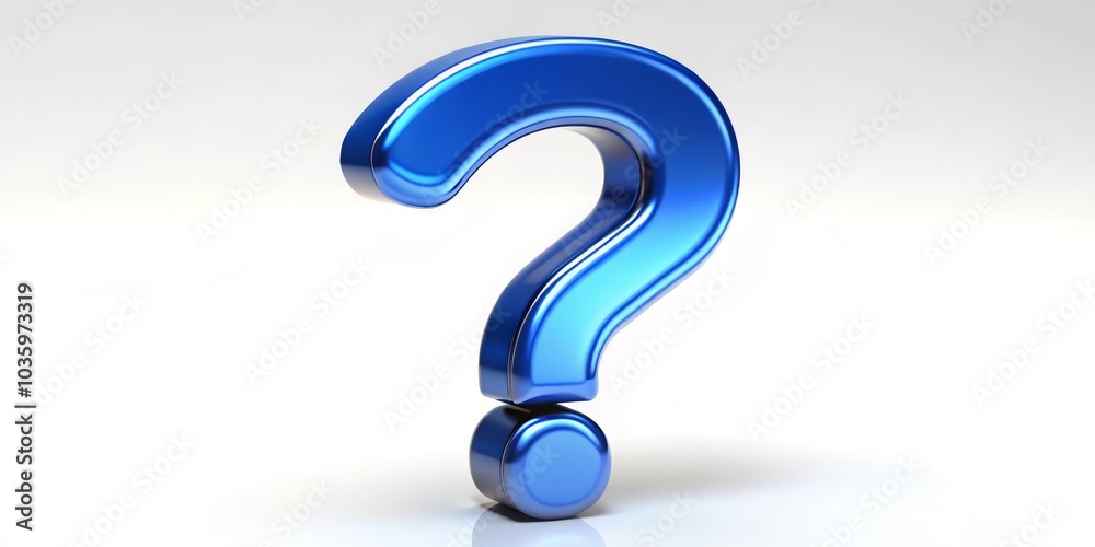 3D Rendered Blue Question Mark, 3D model, metallic blue, question, query, uncertainty 3D Rendered Blue Question Mark, 3D model, metallic blue, question, query, uncertainty