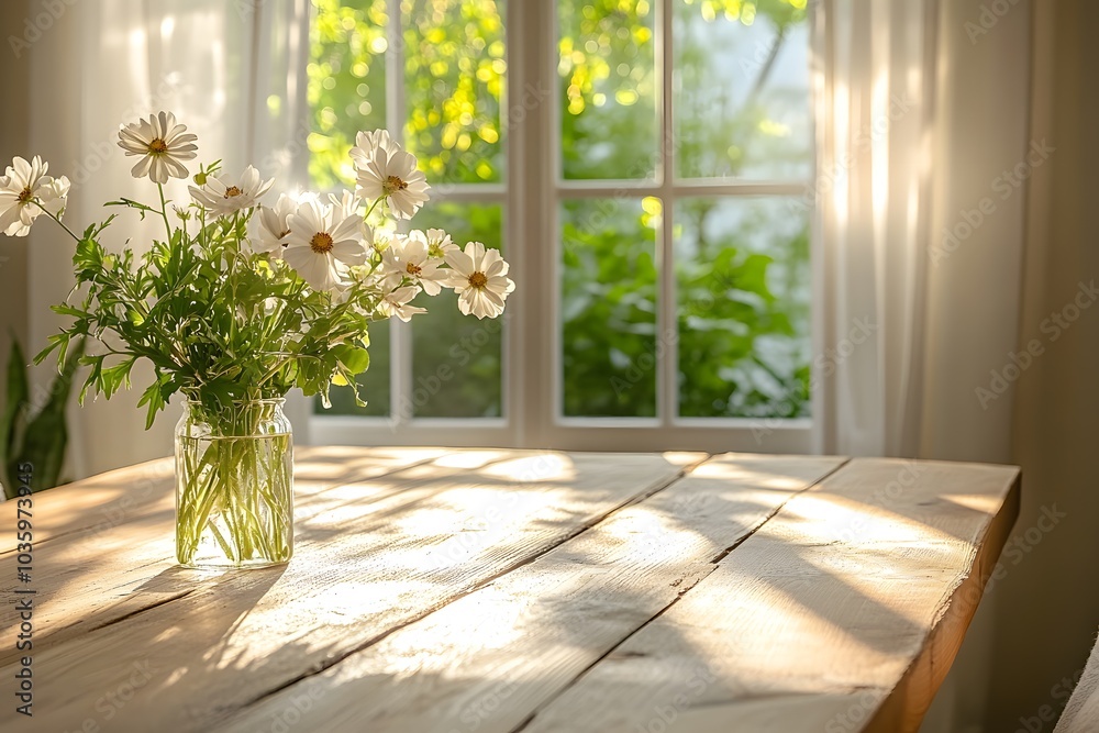Elegant dining room with sunlight Elegant dining room with sunlight