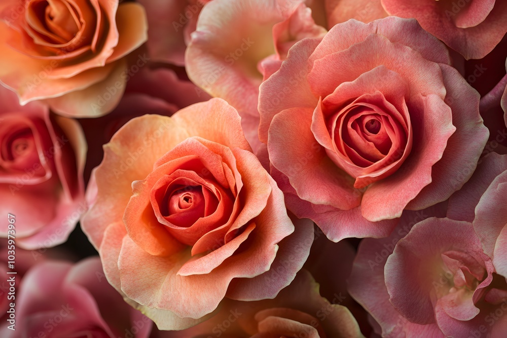 Floral pattern of pink roses Floral pattern of pink roses