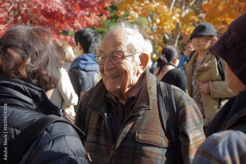 Unidentified Japanese elderly man with a smile on his face. Unidentified Japanese elderly man with a smile on his face.