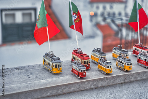 Tram Miniature from Lisbon Old Town, Portugal