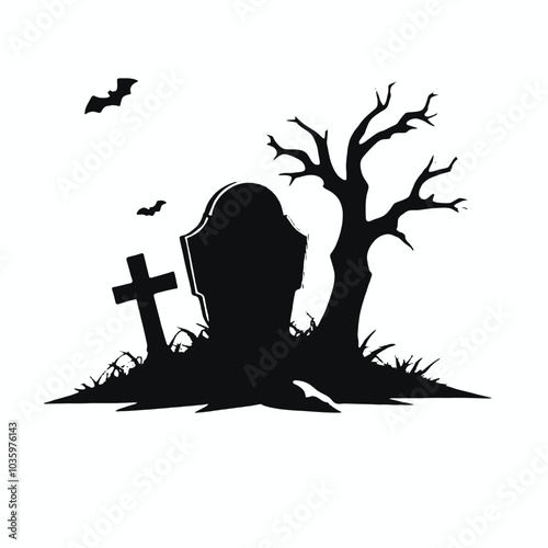 grave vector illustration Halloween or decoration