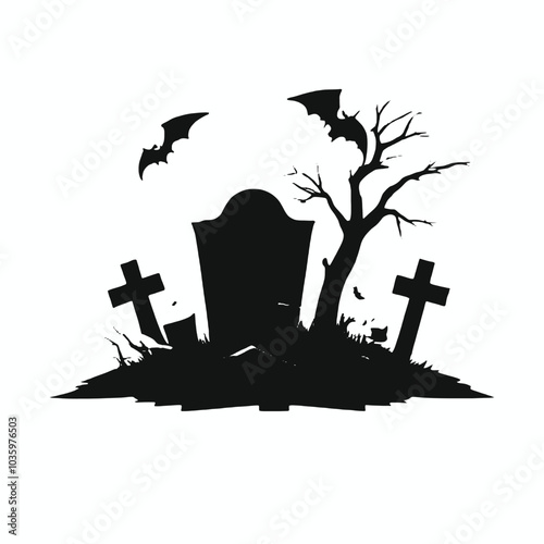 grave vector illustration Halloween or decoration