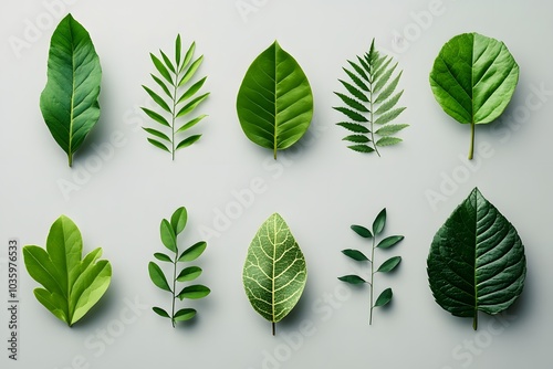 Green leaf icons