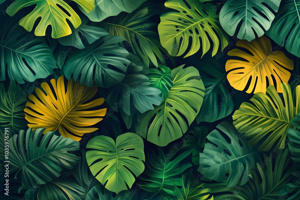 Tropical leaves pattern Tropical leaves pattern