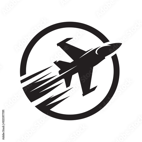 Jet Silhouette Vector Illustration - Perfect for Aviation Designs