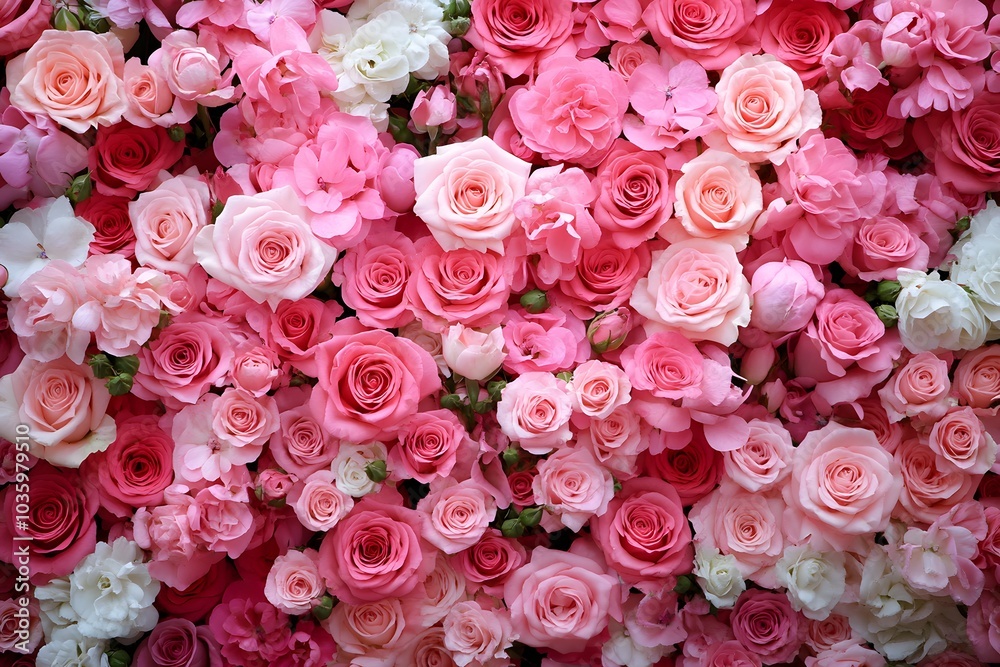 Pink flower wall Pink flower wall