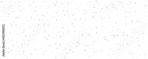Seamless realistic falling snow or snowflakes pattern isolated on transparent background. Vector Christmas border.	